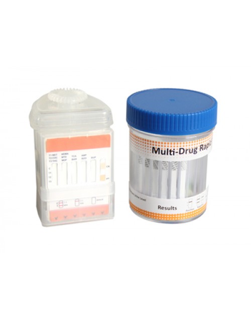 VasoTest 7 sustancias. MOP300/MDMA500/COC300/AMP100/MET1000/THC50/ETG500 (ALCOHOL EN ORINA)